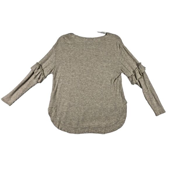 Democracy Lightweight Sweater Shirt Tan/Beige Long Sleeve Women's Size Medium - Picture 2 of 9